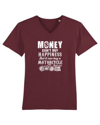 A motorcycle Burgundy