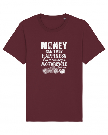 A motorcycle Burgundy