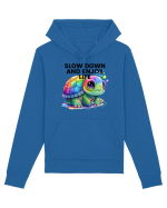 Broasca testoasa pictata in acuarela cu mesajul  Slow Down and Enjoy Life Hanorac Unisex Drummer