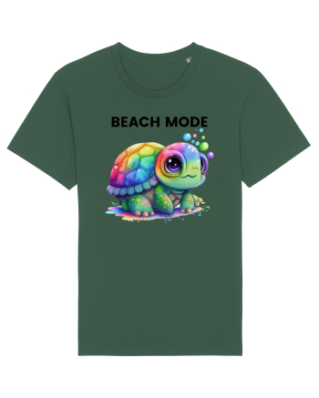 Broasca testoasa pictata in acuarela cu mesajul  Beach Mode Bottle Green