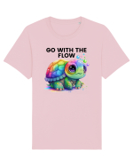 Broasca testoasa pictata in acuarela cu mesajul  Go with the Flow Tricou mânecă scurtă Unisex Rocker