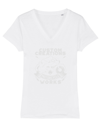 Custom Motorcycle White