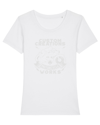 Custom Motorcycle White
