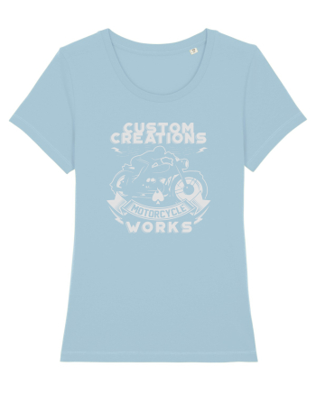Custom Motorcycle Sky Blue