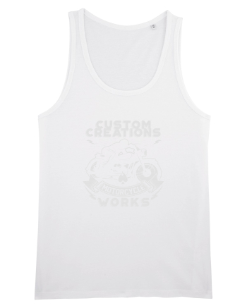 Custom Motorcycle White