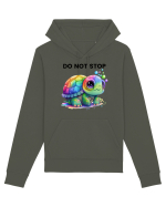 Broasca testoasa pictata in acuarela cu mesajul Do Not Stop Hanorac Unisex Drummer