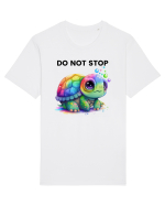 Broasca testoasa pictata in acuarela cu mesajul Do Not Stop Tricou mânecă scurtă Unisex Rocker