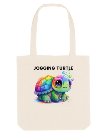 Broasca testoasa pictata in acuarela cu mesajul Jogging Turtle Natural