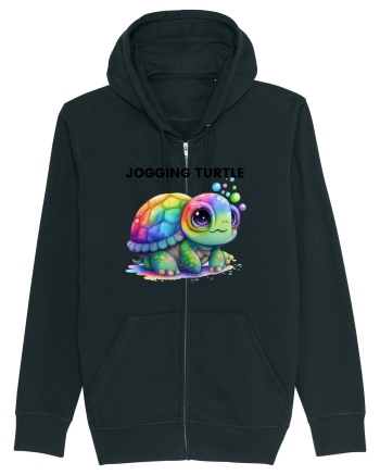 Broasca testoasa pictata in acuarela cu mesajul Jogging Turtle Black