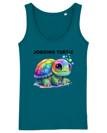 Broasca testoasa pictata in acuarela cu mesajul Jogging Turtle Ocean Depth