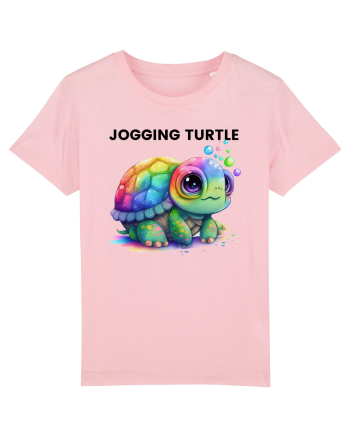 Broasca testoasa pictata in acuarela cu mesajul Jogging Turtle Cotton Pink