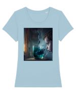 DIGITAL ART 52 Tricou mânecă scurtă guler larg fitted Damă Expresser