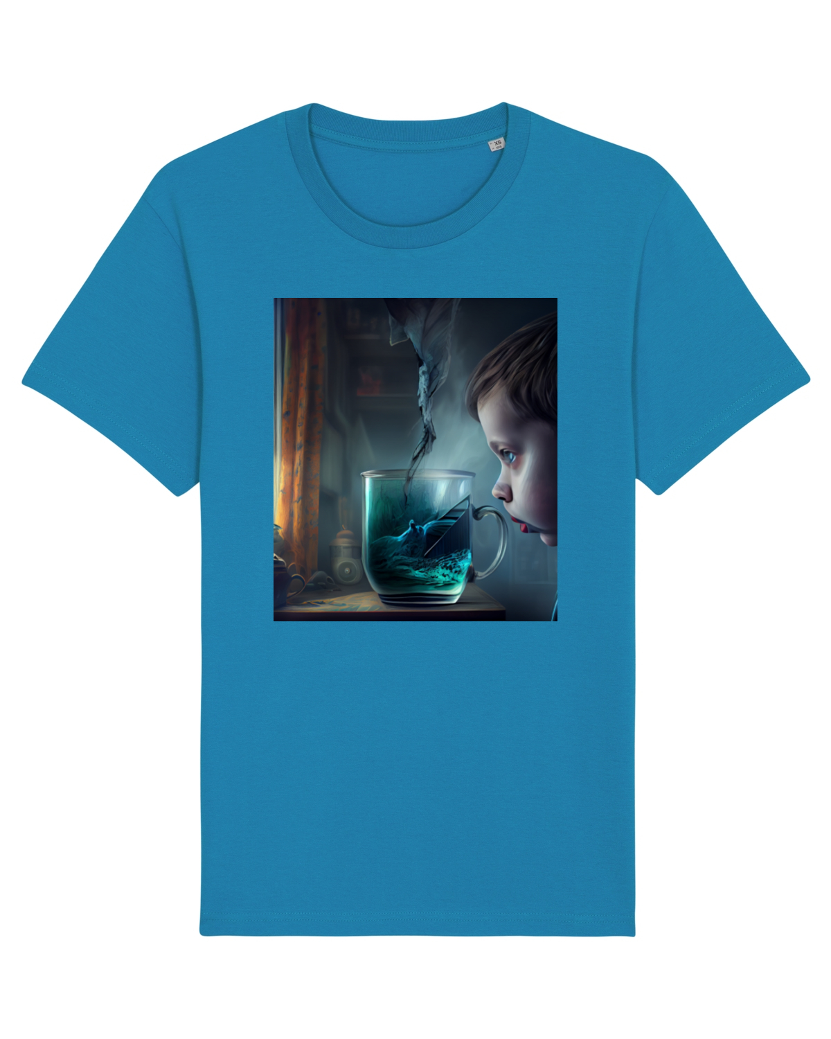 Tricou mânecă scurtă Unisex Rocker Azur