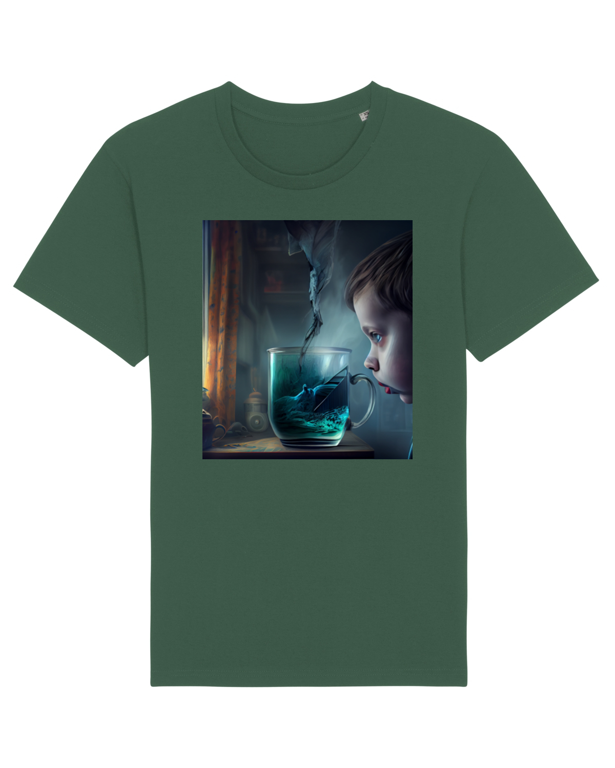 Tricou mânecă scurtă Unisex Rocker Bottle Green