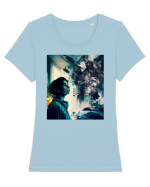 DIGITAL ART 53 Tricou mânecă scurtă guler larg fitted Damă Expresser