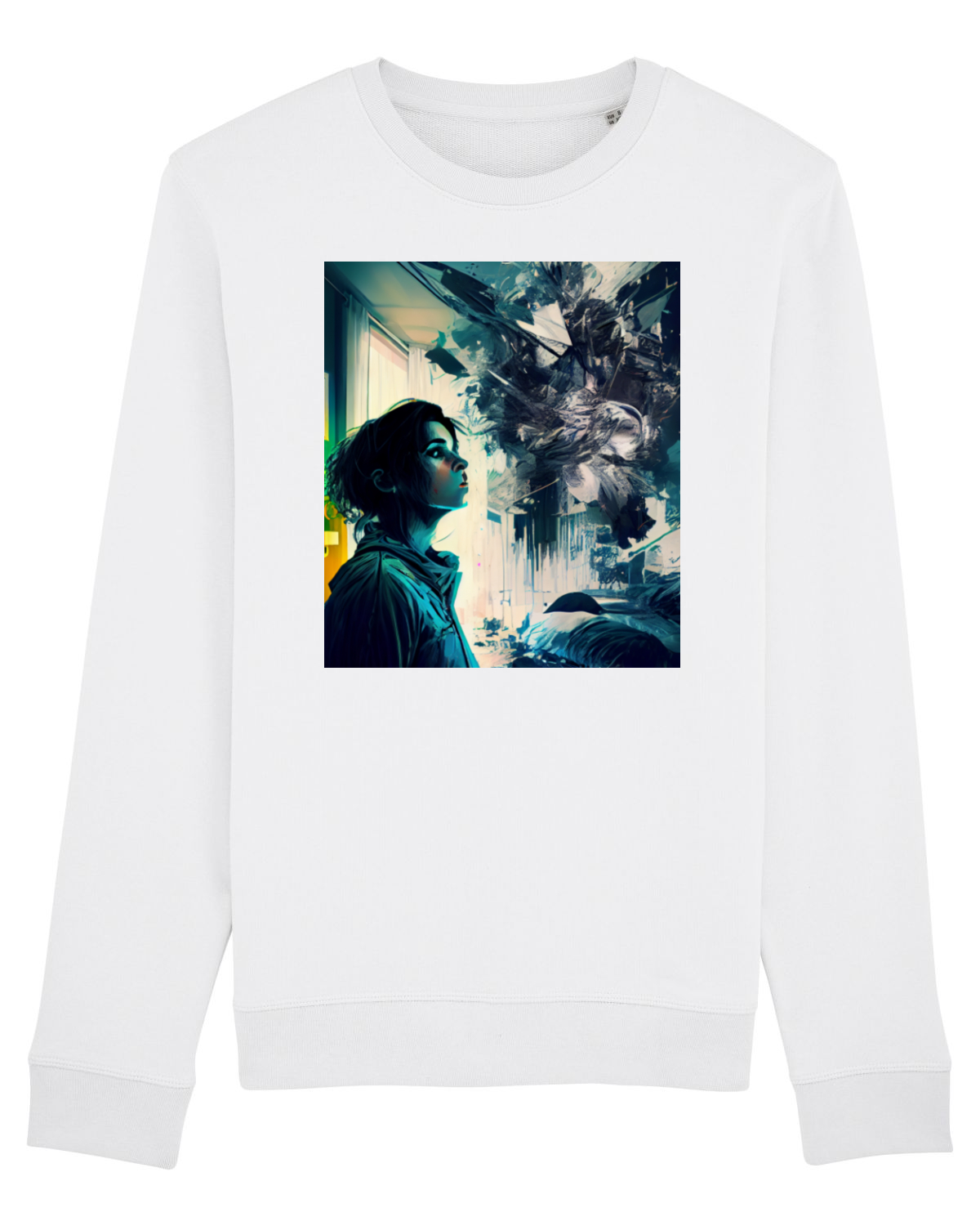 Bluză mânecă lungă Unisex Rise White