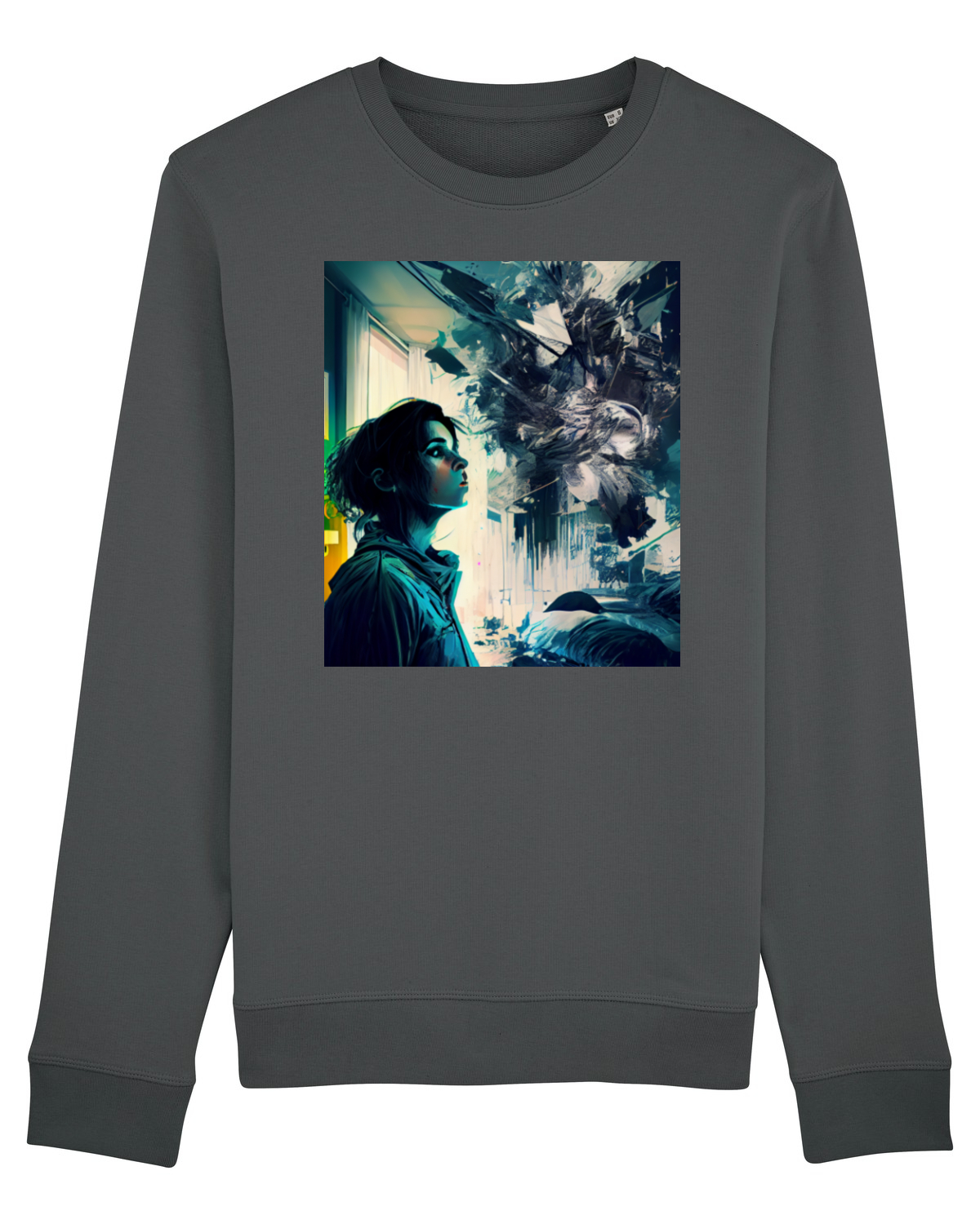 Bluză mânecă lungă Unisex Rise Anthracite