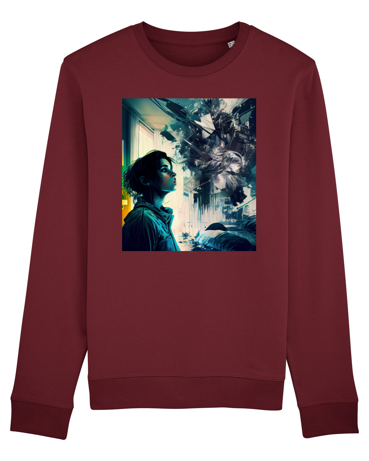 Bluză mânecă lungă Unisex Rise Burgundy