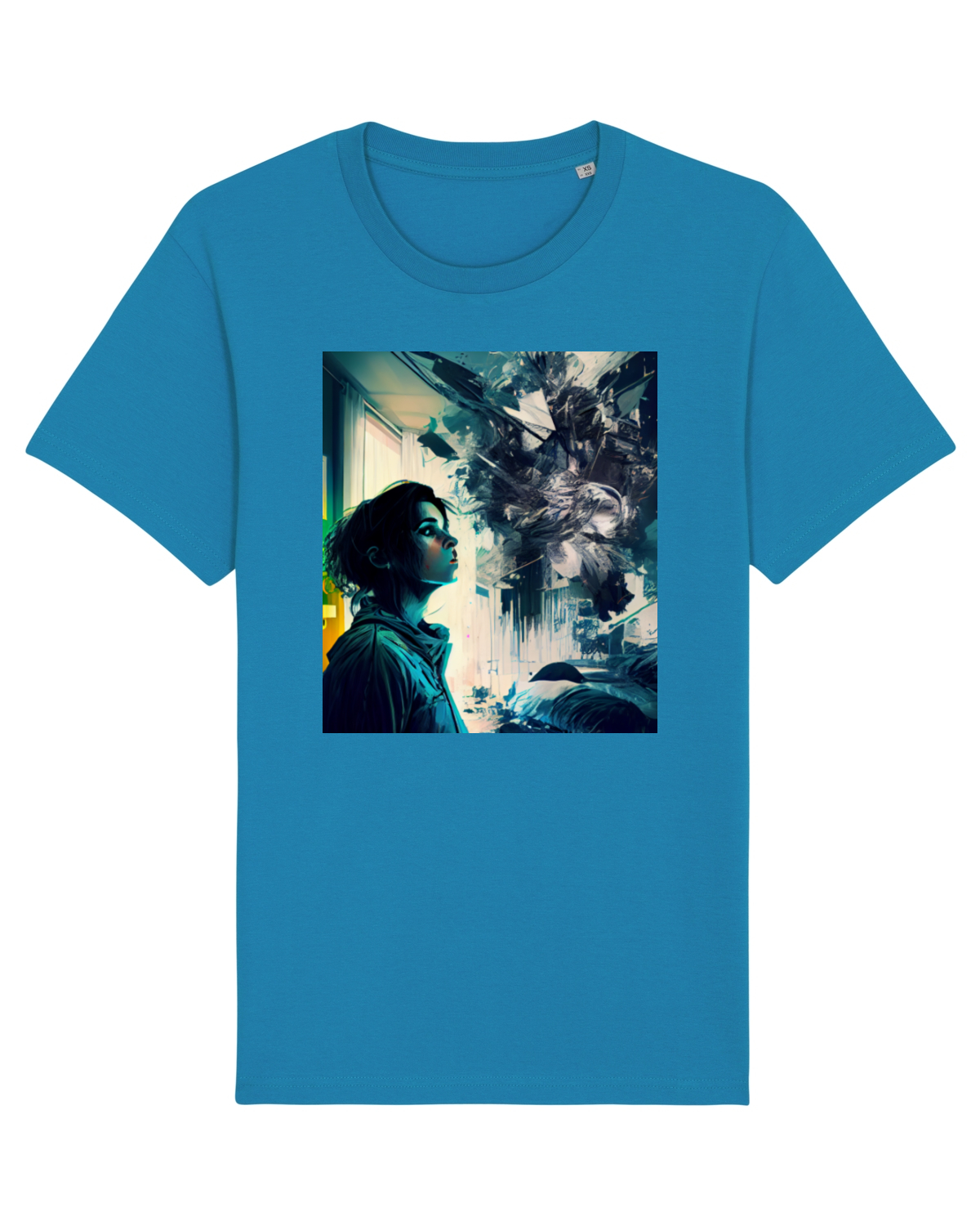 Tricou mânecă scurtă Unisex Rocker Azur