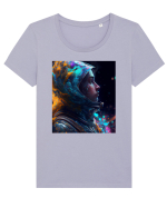 DIGITAL ART 55 Tricou mânecă scurtă guler larg fitted Damă Expresser