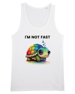Broasca testoasa pictata in acuarela cu mesajul I'm not fast Maiou Bărbat Runs