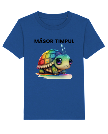 Broasca testoasa pictata in acuarela cu mesajul  Masor Timpul Majorelle Blue