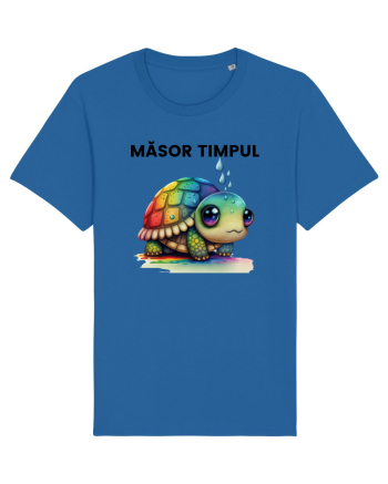 Broasca testoasa pictata in acuarela cu mesajul  Masor Timpul Royal Blue