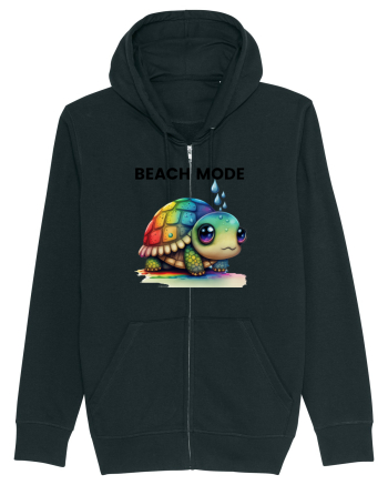 Broasca testoasa pictata in acuarela cu mesajul  Beach Mode Black