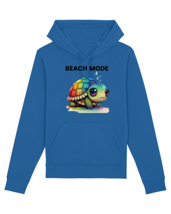 Broasca testoasa pictata in acuarela cu mesajul  Beach Mode Royal Blue