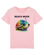Broasca testoasa pictata in acuarela cu mesajul  Beach Mode Tricou mânecă scurtă  Copii Mini Creator