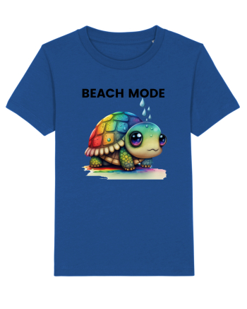 Broasca testoasa pictata in acuarela cu mesajul  Beach Mode Majorelle Blue
