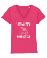 I dream i am a motorcycle Tricou mânecă scurtă guler V Damă Evoker