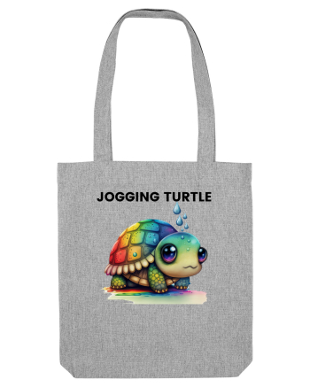 Broasca testoasa pictata in acuarela cu mesajul Jogging Turtle Heather Grey