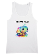 Broasca testoasa pictata in acuarela cu mesajul I'm not fast Maiou Bărbat Runs
