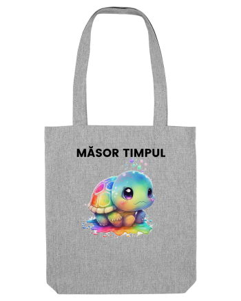 Broasca testoasa pictata in acuarela cu mesajul  Masor Timpul Heather Grey