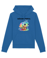 Broasca testoasa pictata in acuarela cu mesajul  Masor Timpul Hanorac Unisex Drummer
