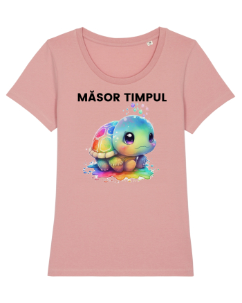 Broasca testoasa pictata in acuarela cu mesajul  Masor Timpul Canyon Pink
