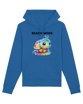 Broasca testoasa pictata in acuarela cu mesajul  Beach Mode Royal Blue