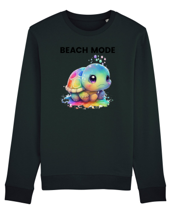 Broasca testoasa pictata in acuarela cu mesajul  Beach Mode Black