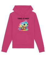 Broasca testoasa pictata in acuarela cu mesajul  Take it Easy Hanorac Unisex Drummer