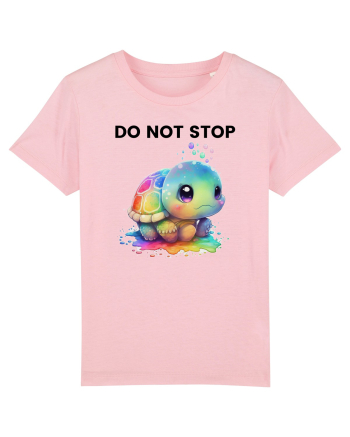 Broasca testoasa pictata in acuarela cu mesajul Do Not Stop Cotton Pink