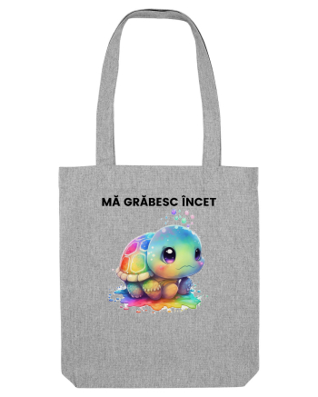 Broasca testoasa pictata in acuarela cu mesajul Ma grabesc Incet Heather Grey