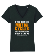 Motorcycles Tricou mânecă scurtă guler V Damă Evoker
