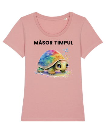 Broasca testoasa pictata in acuarela cu mesajul  Masor Timpul Canyon Pink