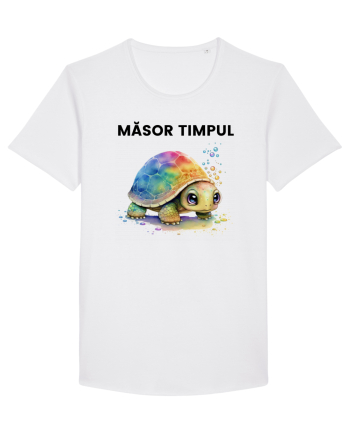 Broasca testoasa pictata in acuarela cu mesajul  Masor Timpul White