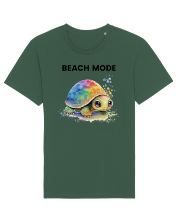 Broasca testoasa pictata in acuarela cu mesajul  Beach Mode Bottle Green