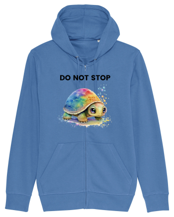 Broasca testoasa pictata in acuarela cu mesajul Do Not Stop Bright Blue