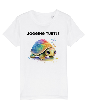 Broasca testoasa pictata in acuarela cu mesajul Jogging Turtle White