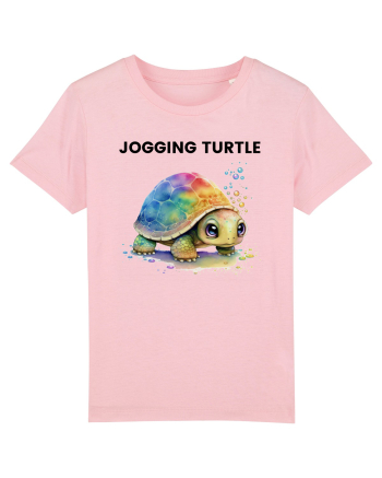 Broasca testoasa pictata in acuarela cu mesajul Jogging Turtle Cotton Pink