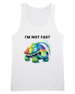 Broasca testoasa pictata in acuarela cu mesajul I'm not fast Maiou Bărbat Runs